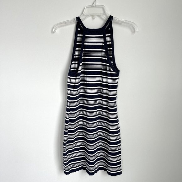 Theory Dress Striped Blue and White Racerback Stretchy Comfy - Picture 7 of 7